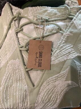 Sand Cloud Sage Green Lana Lace-Up cover up one size